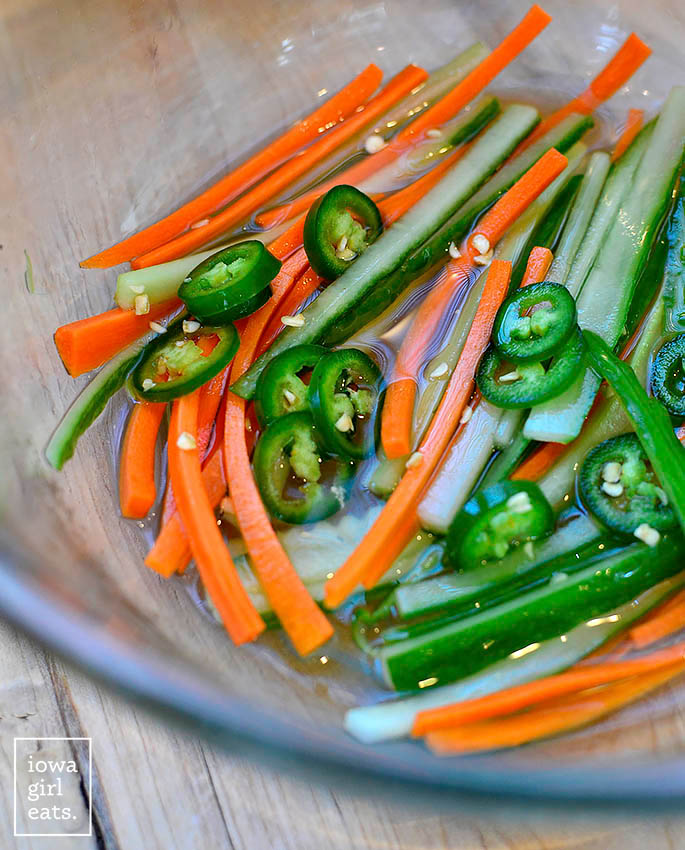 pickled vegetables in a bowl