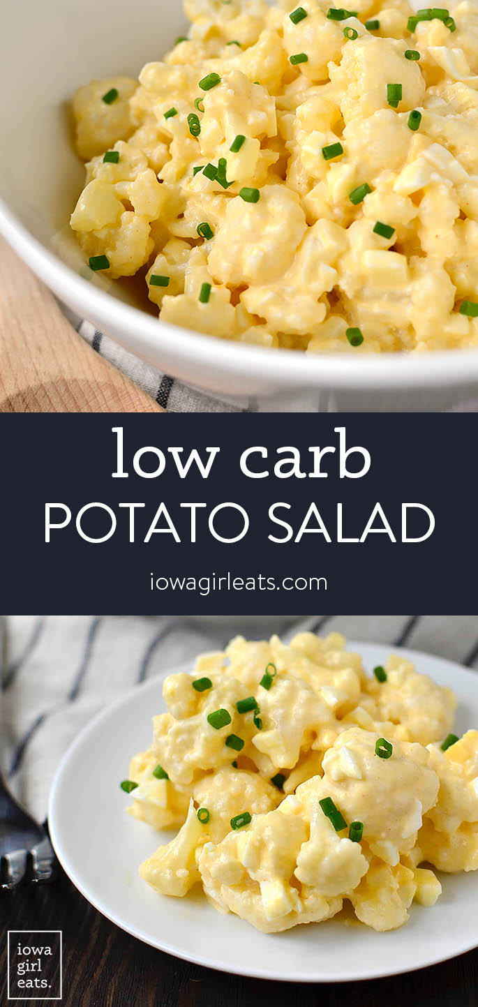 Photo collage of Low Carb Potato Salad