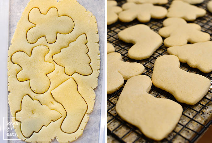You'd never know soft and chewy gluten-free sugar cookies are made with gluten-free flour! Make into drop cookies or roll and cut into any shape you like. | iowagirleats.com