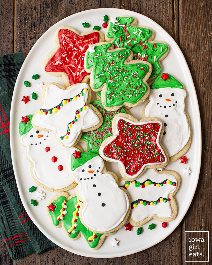 gluten free sugar cookies decorated with icing