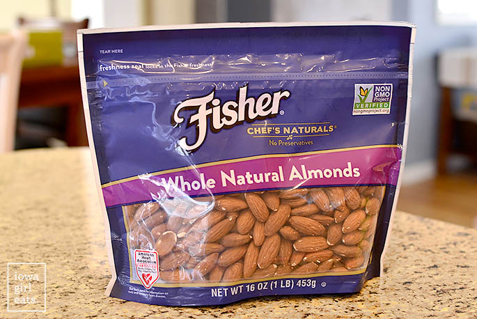 Bag of Fisher Nuts Whole Natural Almonds