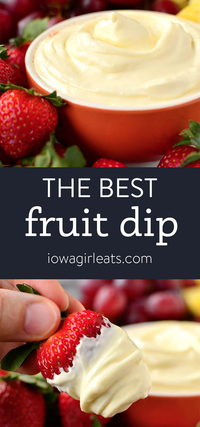 Photo collage of the best fruit dip