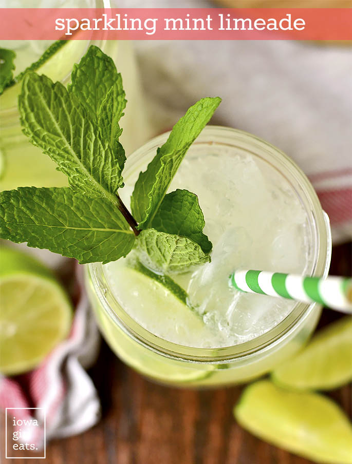 Glass of Sparkling Mint Limeade