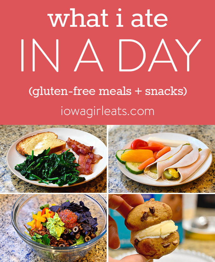 Images of gluten-free meals and snacks.
