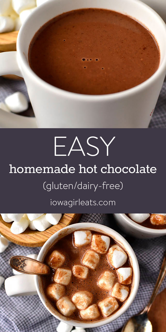 Photo collage of Easy Homemade Hot Chocolate