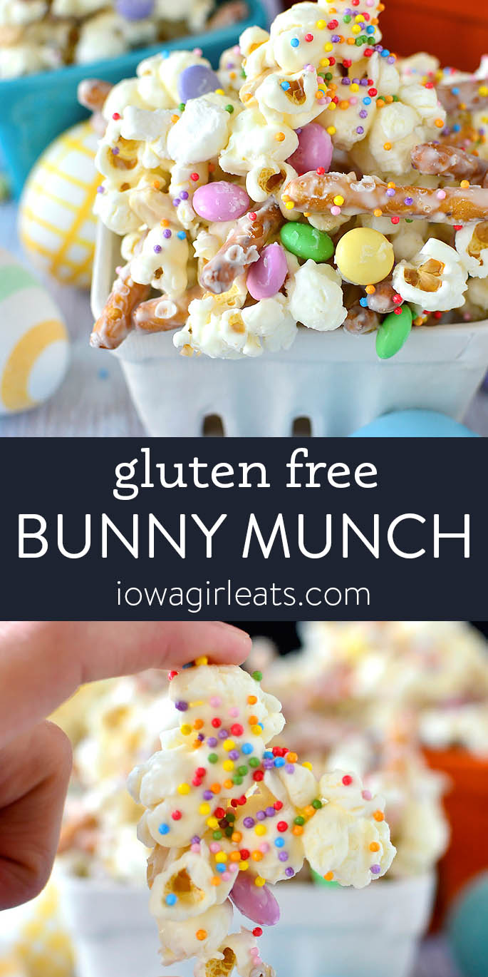 photo collage of gluten free bunny munch