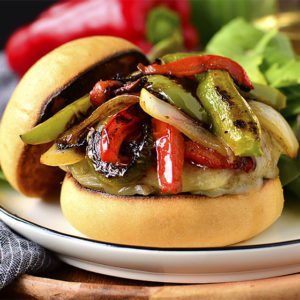 Featured image of Italian Sausage and Peppers Cheeseburgers