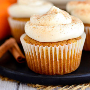Gluten Free Pumpkin Cupcakes with Cream Cheese Frosting
