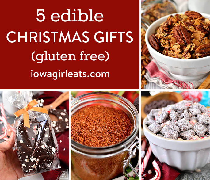 Photo collage of Edible Christmas Gifts