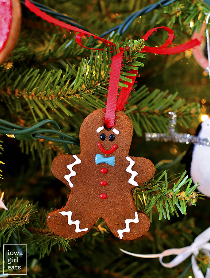 Easy Cinnamon Ornaments gingerbread man cut out