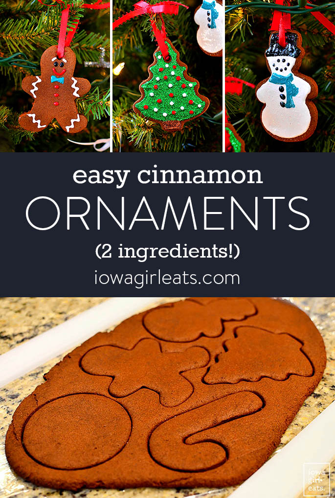Photo collage of Easy Cinnamon Ornaments