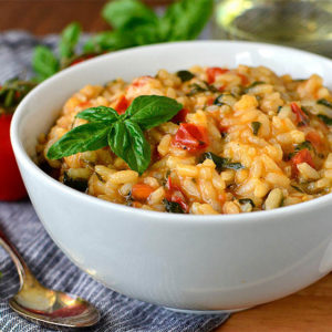 featured image of tomato basil risotto