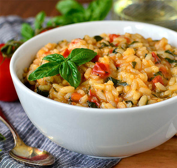Tomato-Basil Risotto - Summer in a Bowl