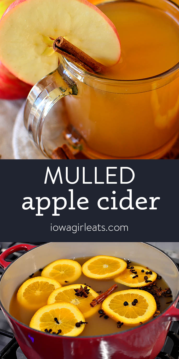 photo collage of mulled apple cider