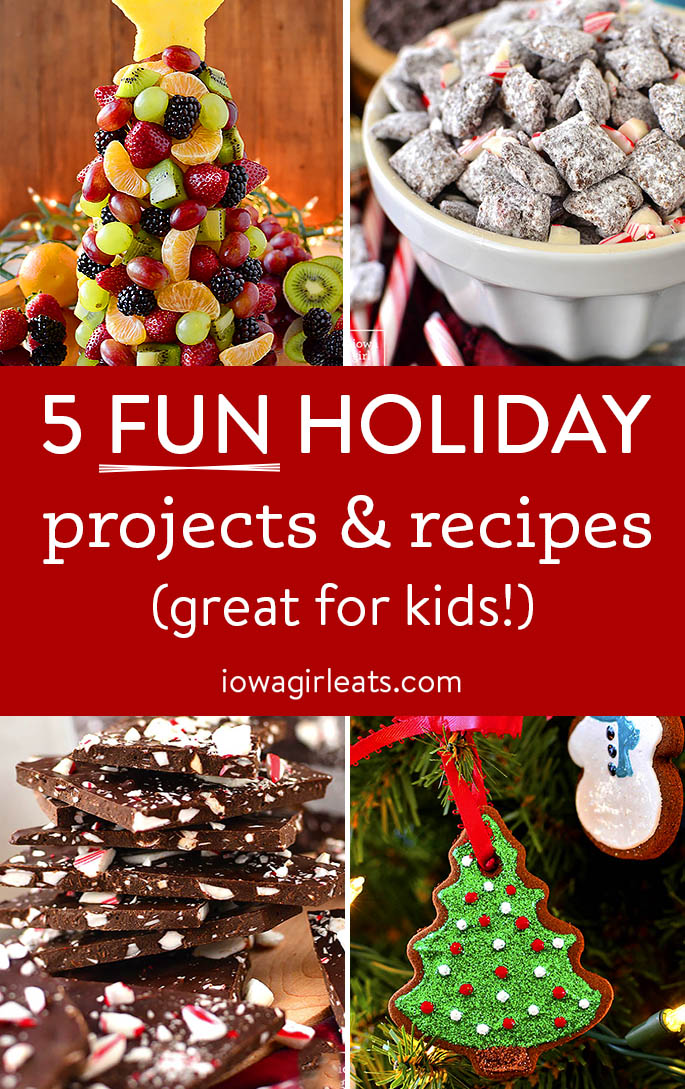 holiday recipe and projects collage