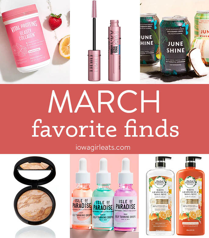 Photo collage of Iowa Girl Eats favorite March finds 2021