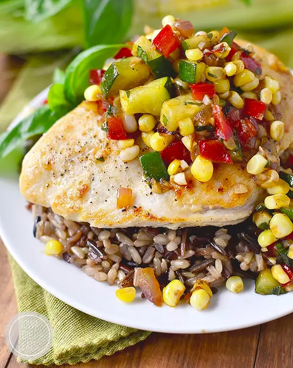 Chicken with Summer Succotash