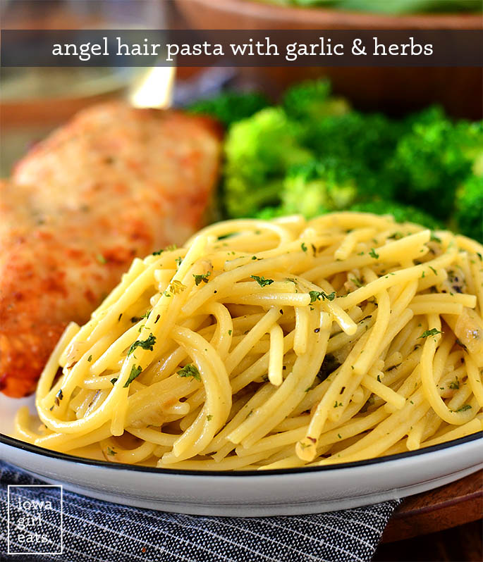 Angel Hair Pasta with Garlic and Herbs - Pasta Packet Copycat Recipe