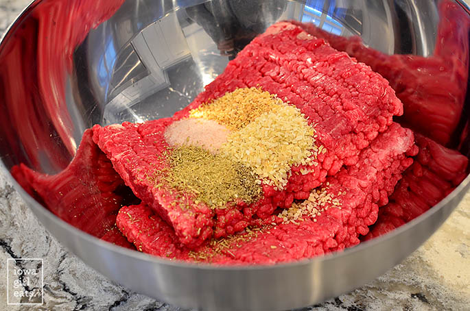 hamburger ingredients baked in a bowl