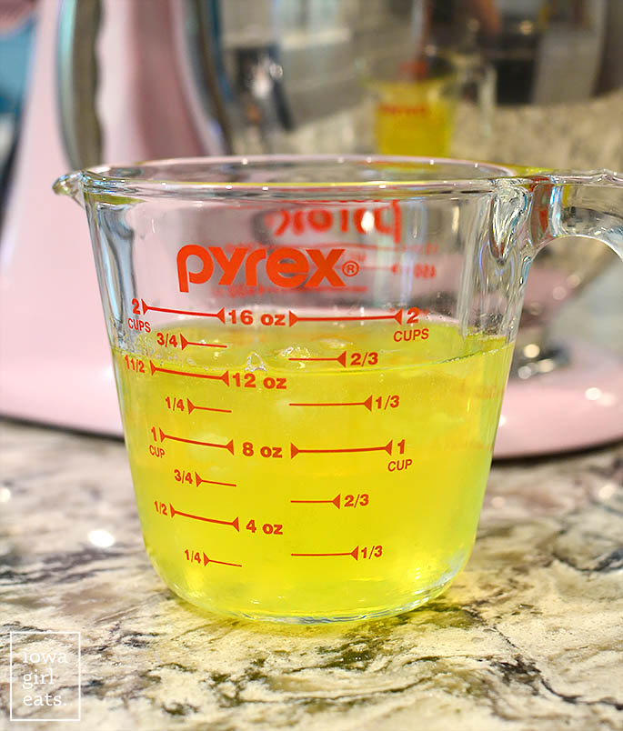 egg whites in a measuring cup