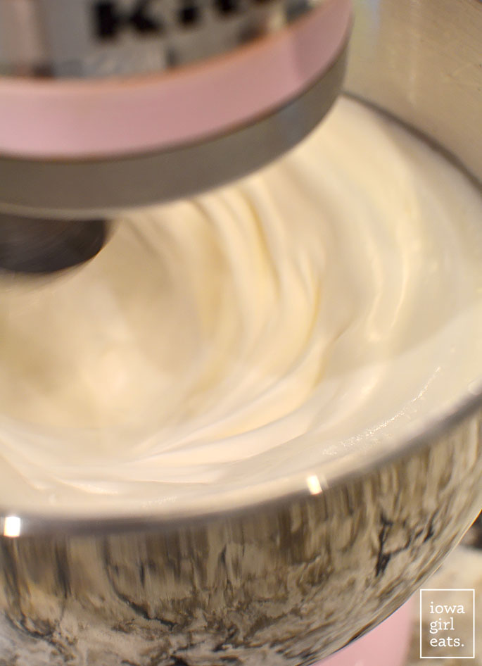 stand mixer whipping egg whites