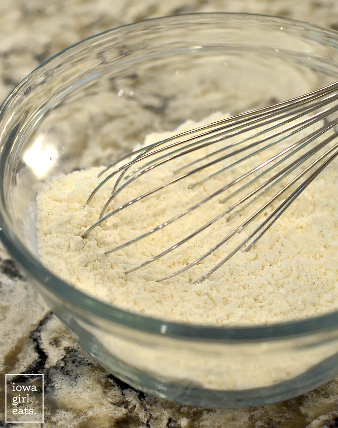 whisk in a bowl of gluten free flour