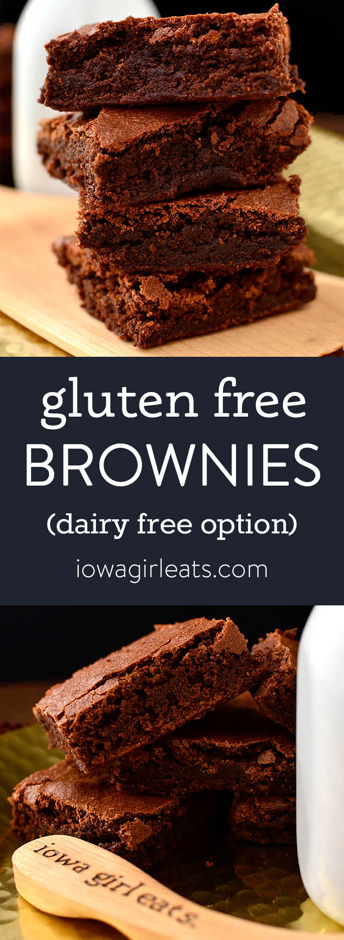 Gluten-free brownies with dairy-free option