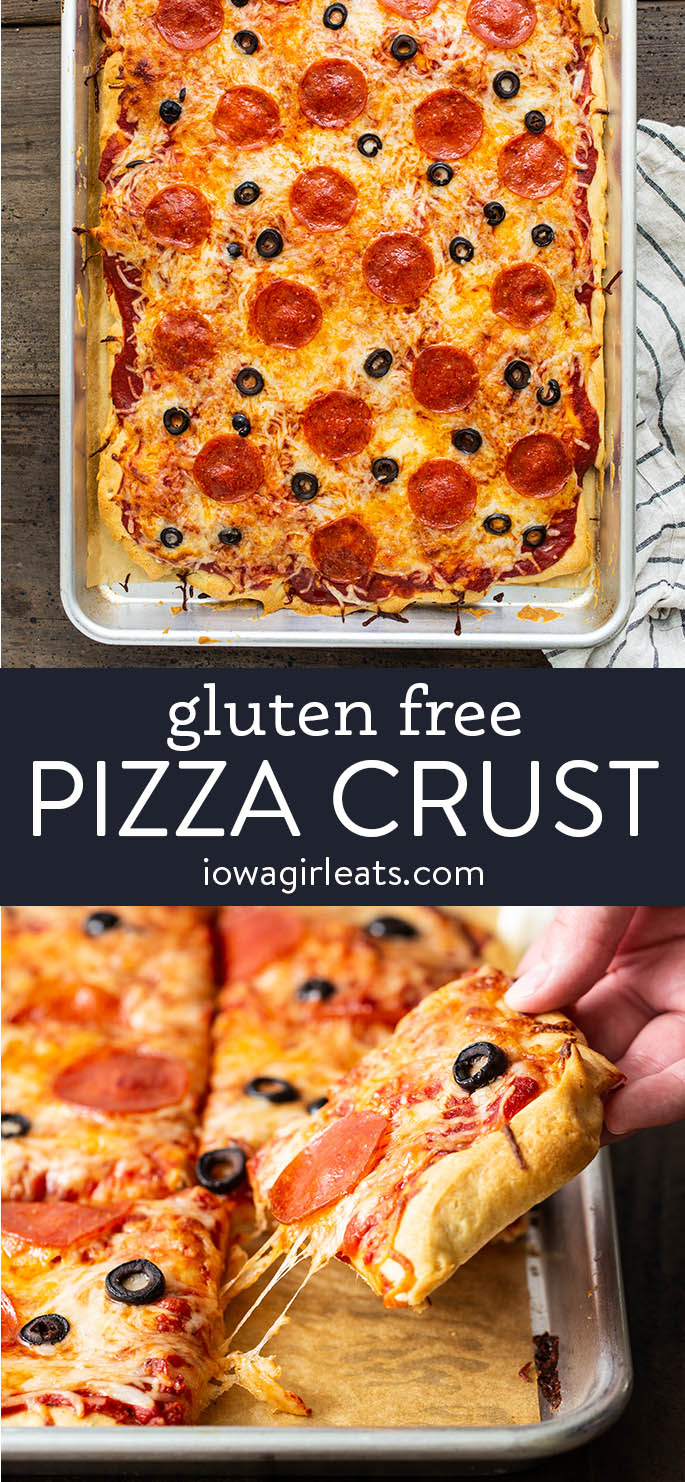 photo collage of gluten free pizza