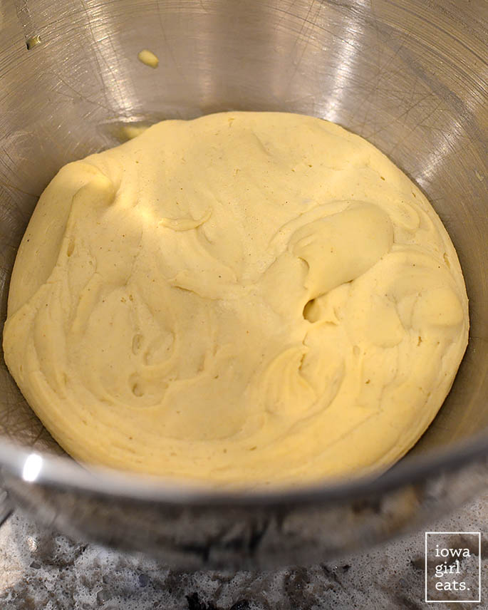 risen gluten free focaccia dough