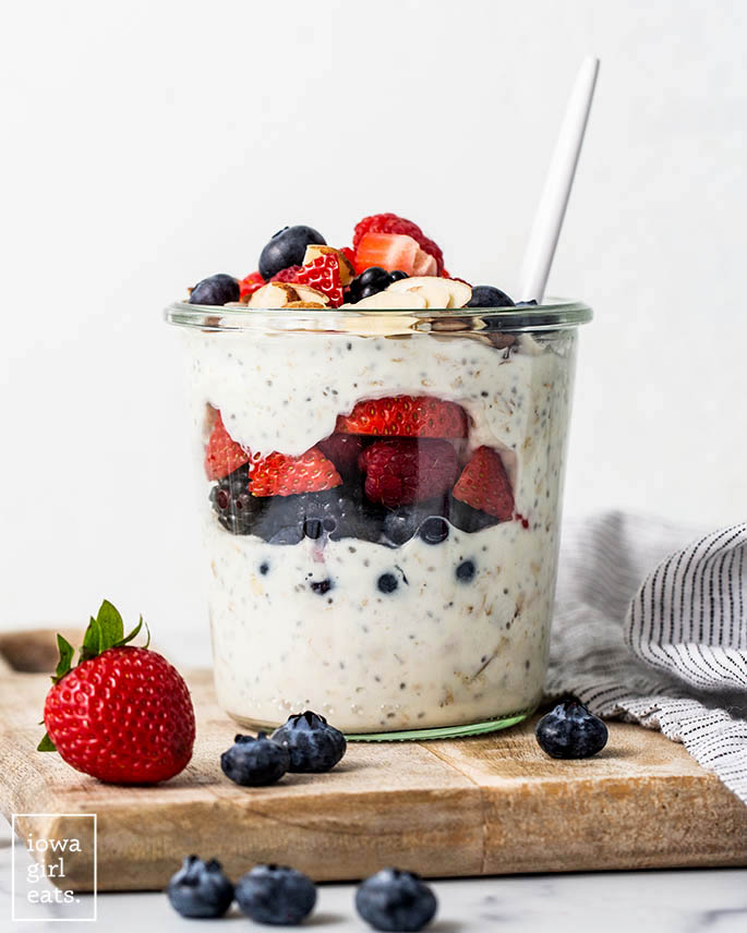protein overnight oats with greek yogurt