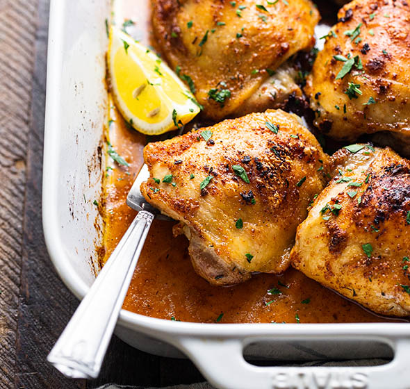 Best Baked Chicken Thighs - Crispy, Juicy, Sizzling