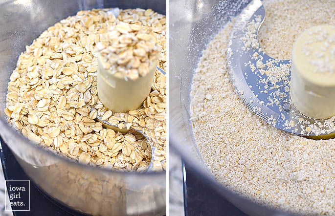 oats processed into oat flour