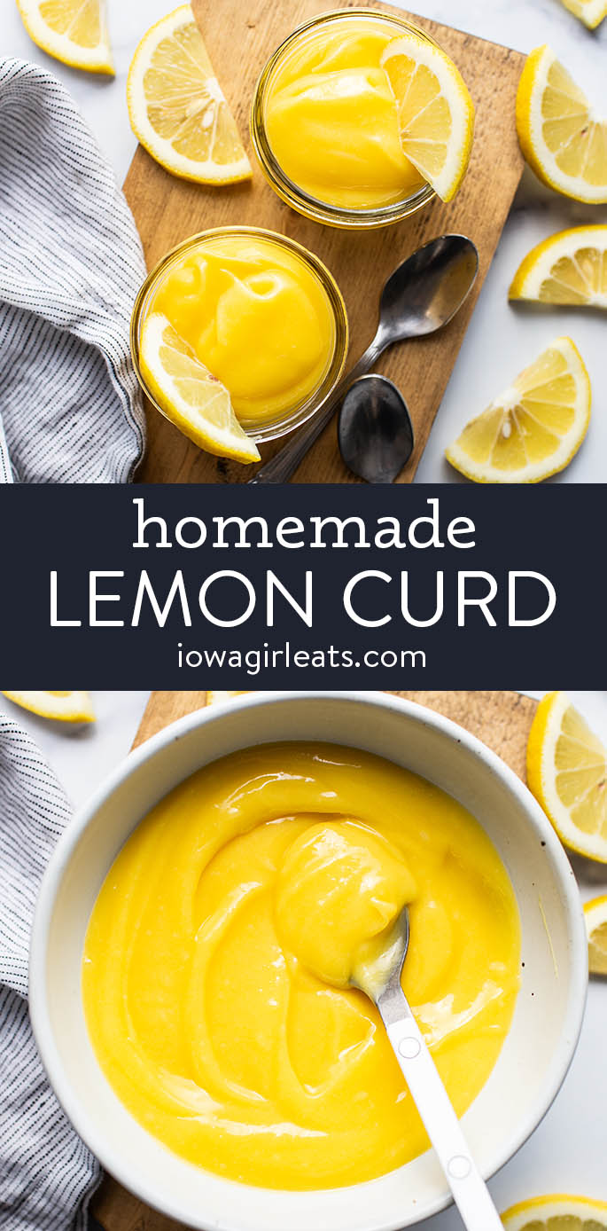 photo collage of homemade lemon curd recipe