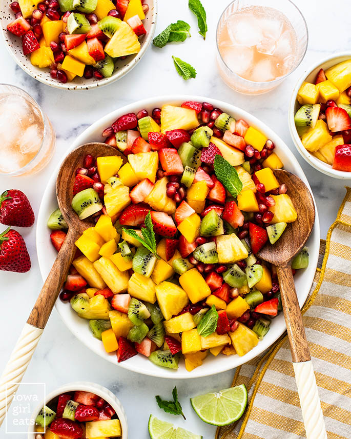 fruit salad bowl with s،s