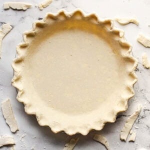 gluten free pie crust in a pie pan