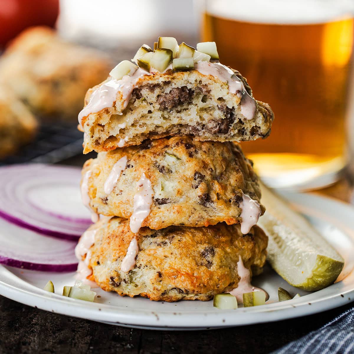 Gluten Free Cheeseburger Bombs