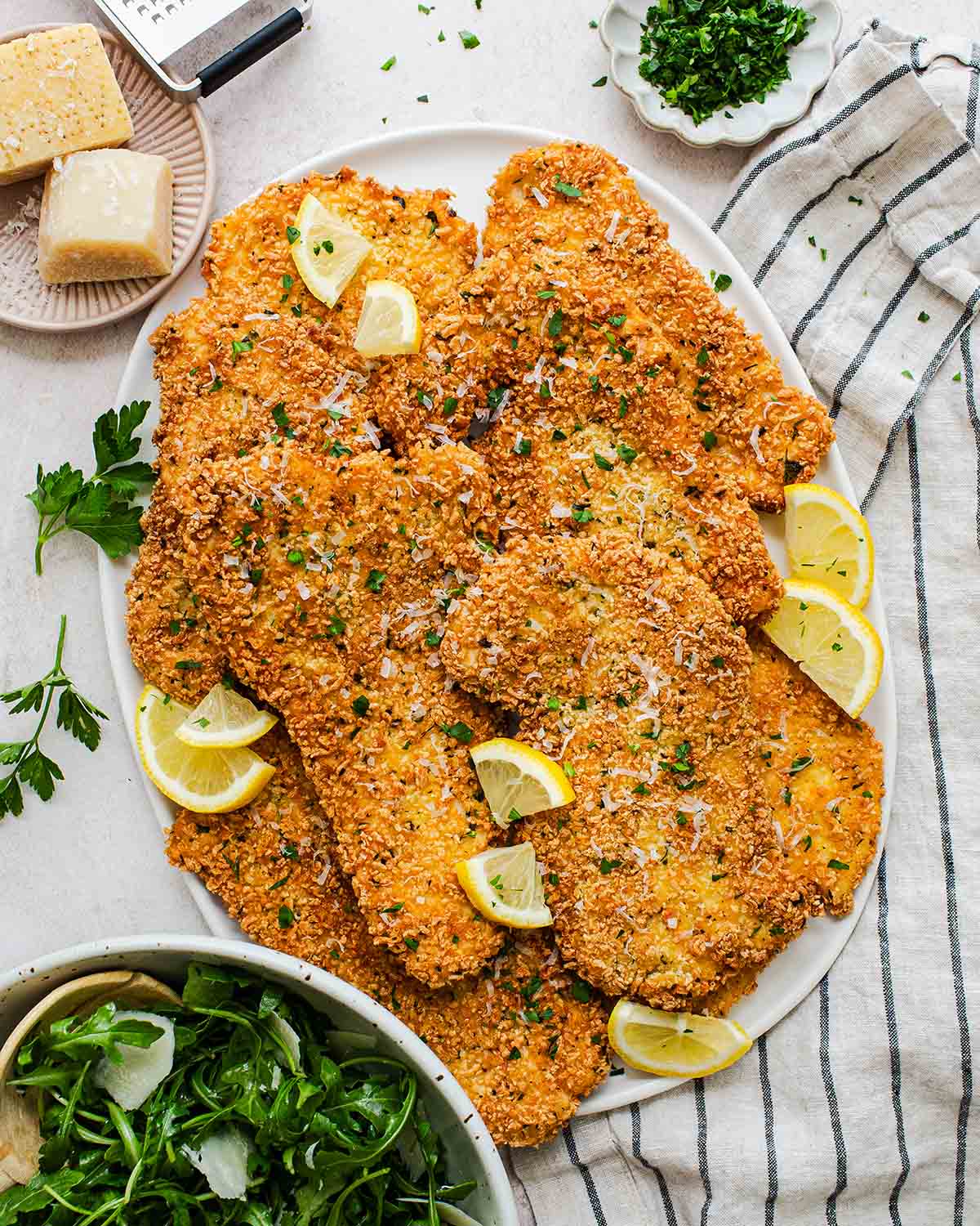 platter of gluten free chicken cutlets