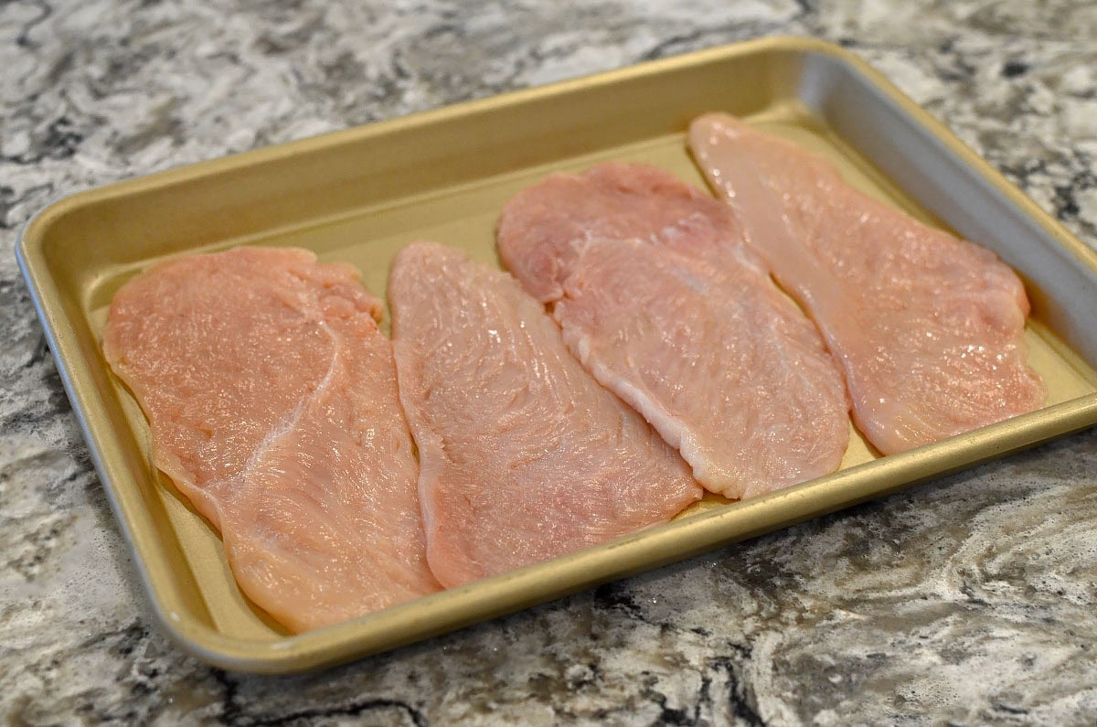 pan of chicken cutlets