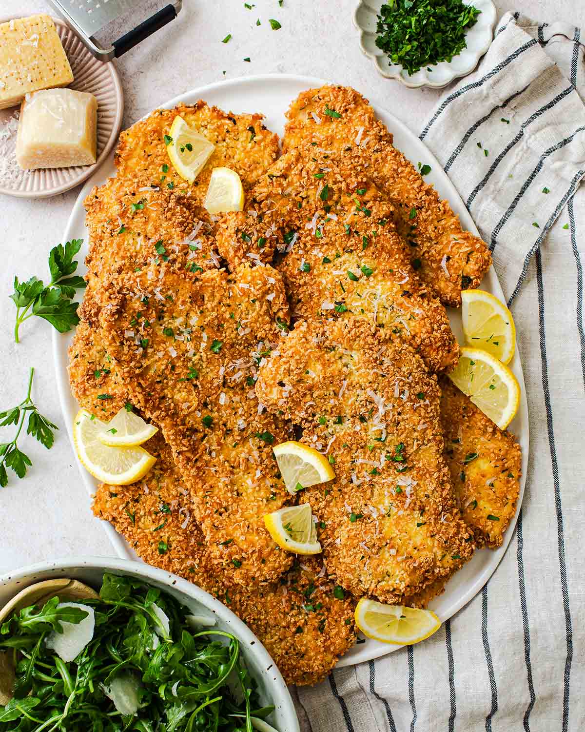 platter of gluten free chicken cutlets