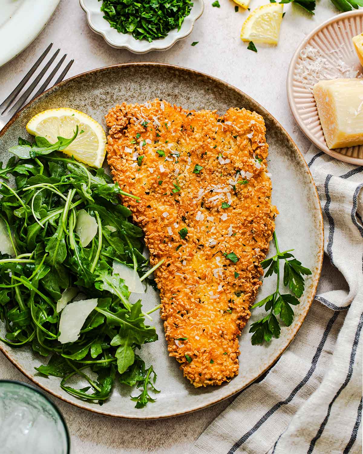 gluten free chicken cutlet on a plate