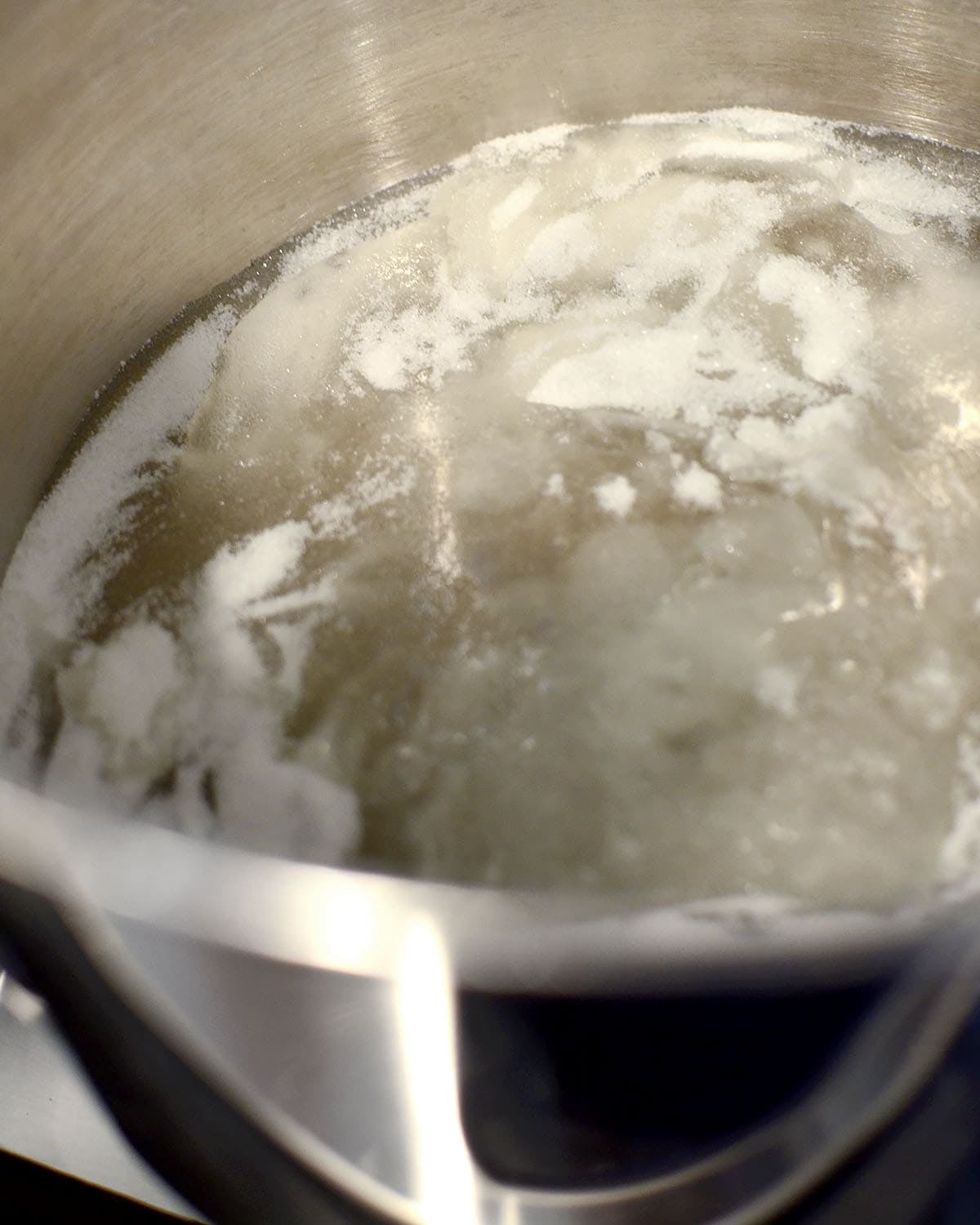 granulated sugar stirred with corn syrup