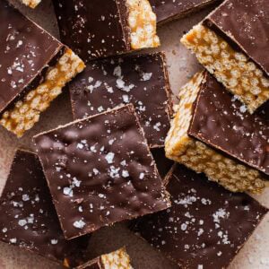 Gluten Free Scotcharoos with flaky sea salt