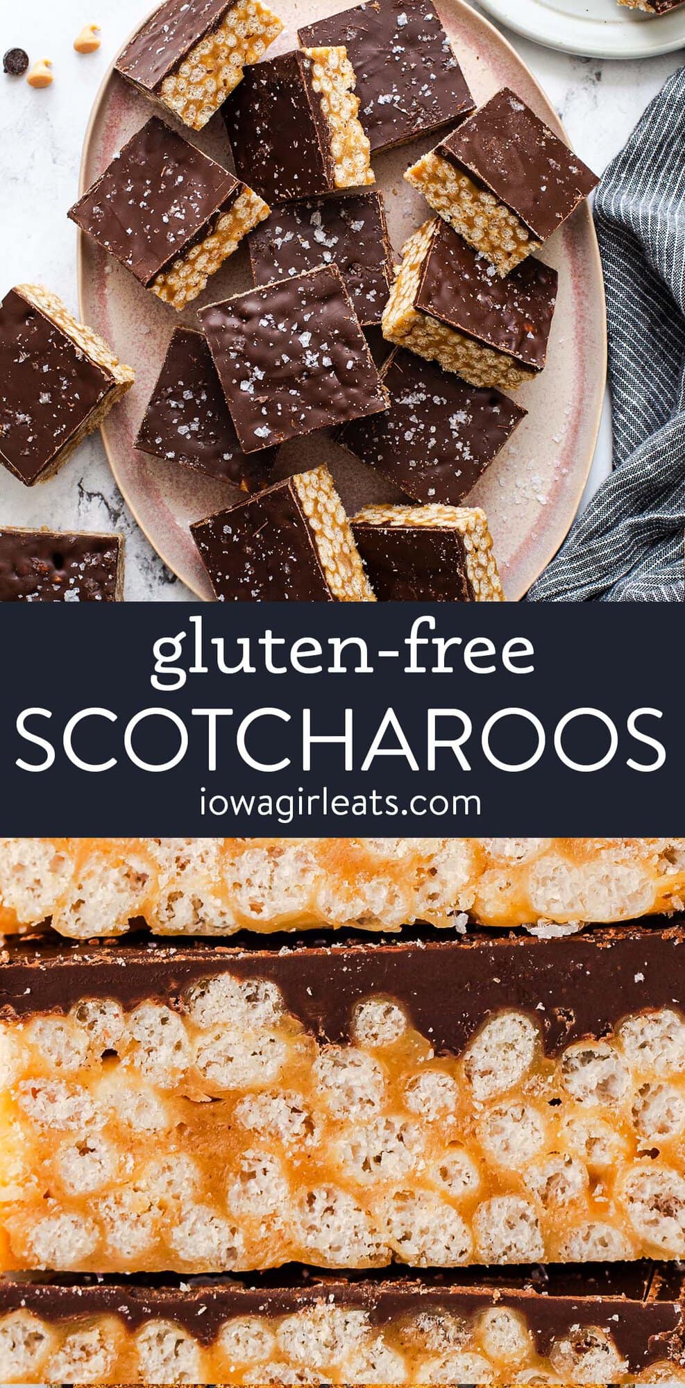 photo collage of Gluten Free Scotcharoos