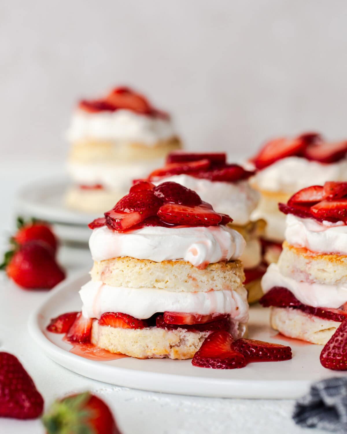 Gluten Free Strawberry Shortcake on a plate