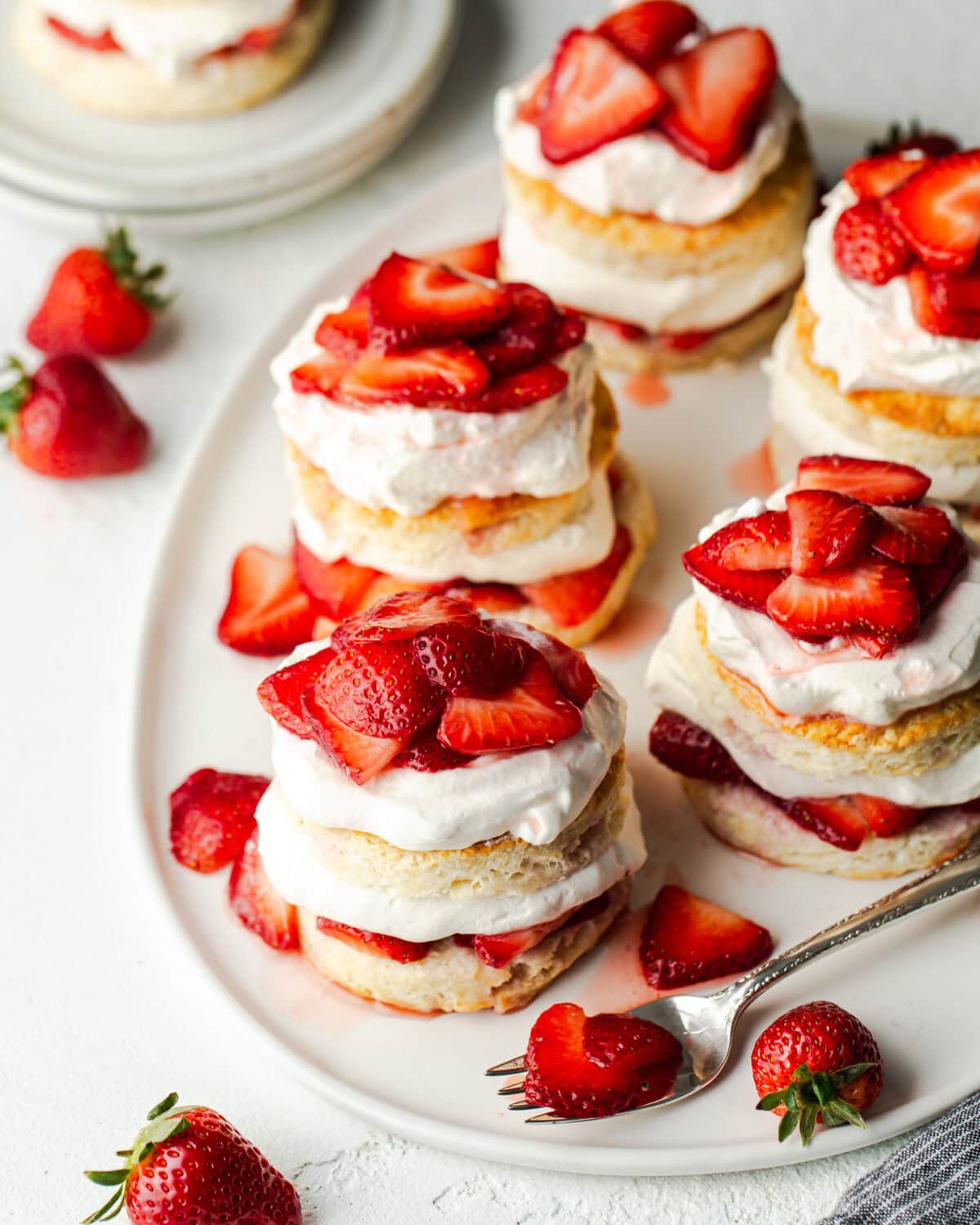 platter of Gluten Free Strawberry Shortcake