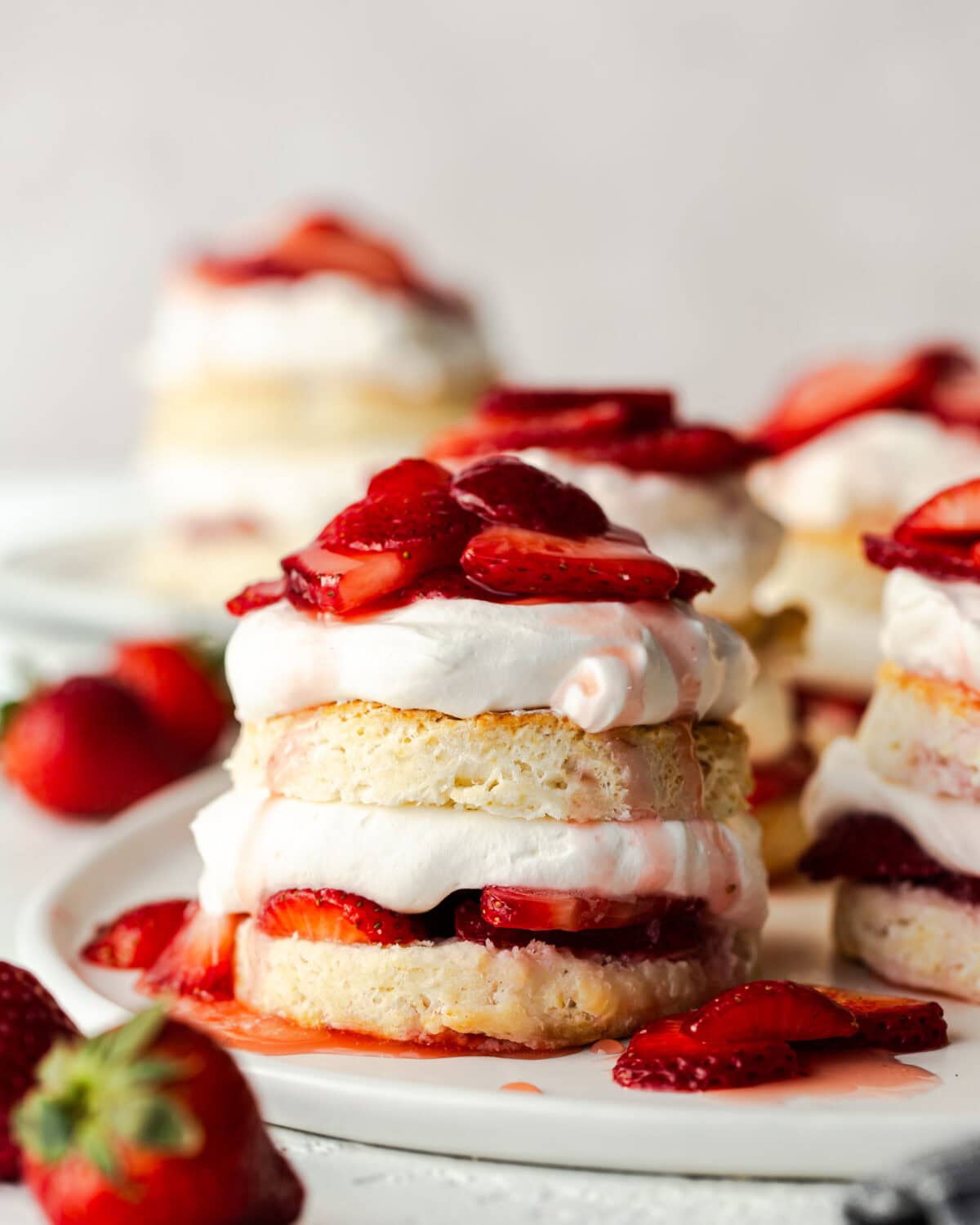 Gluten Free Strawberry Shortcake on a plate