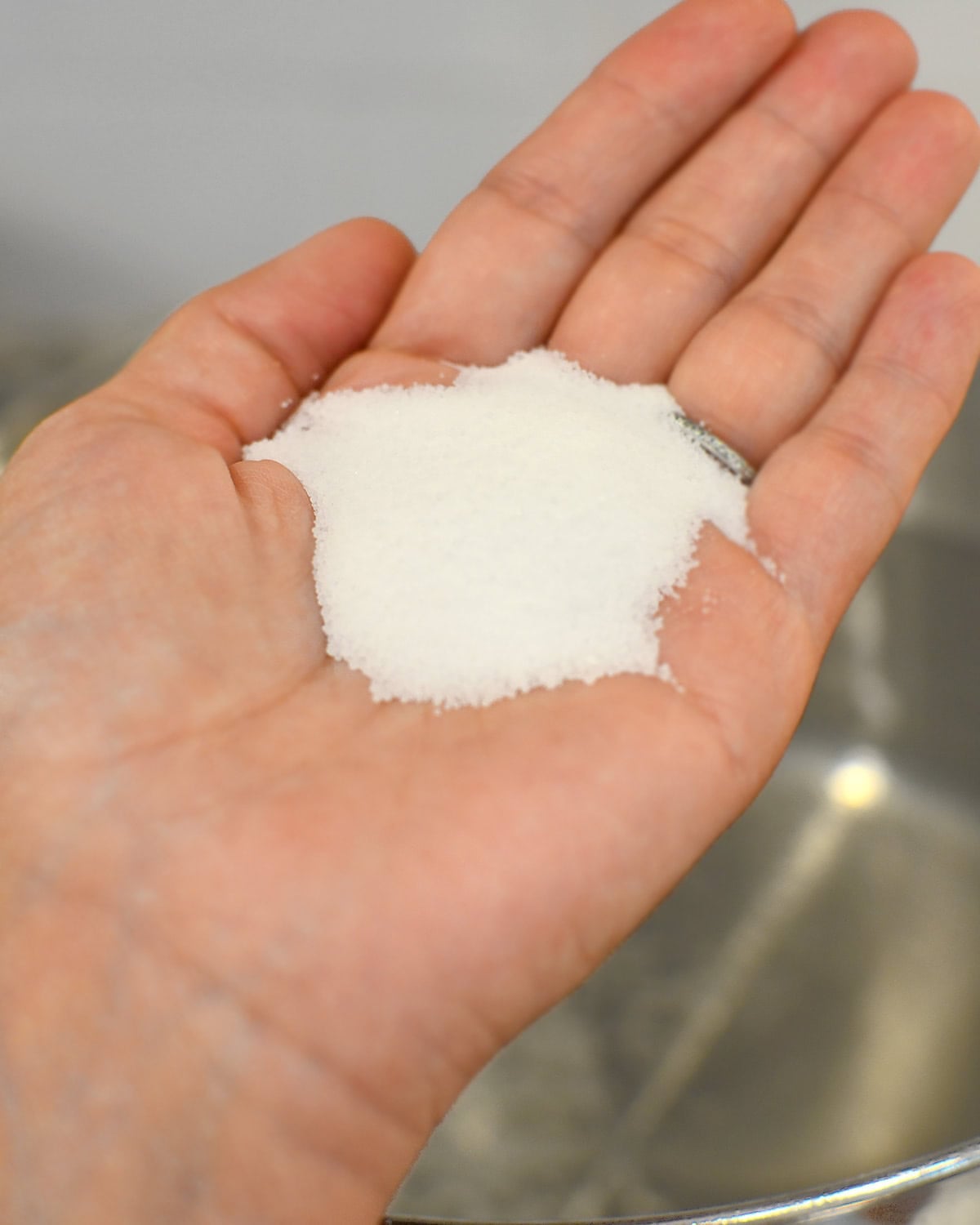 hand holding salt