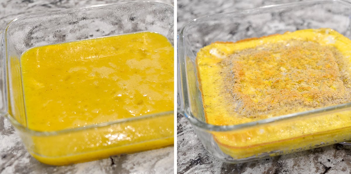 eggs baked in a pan