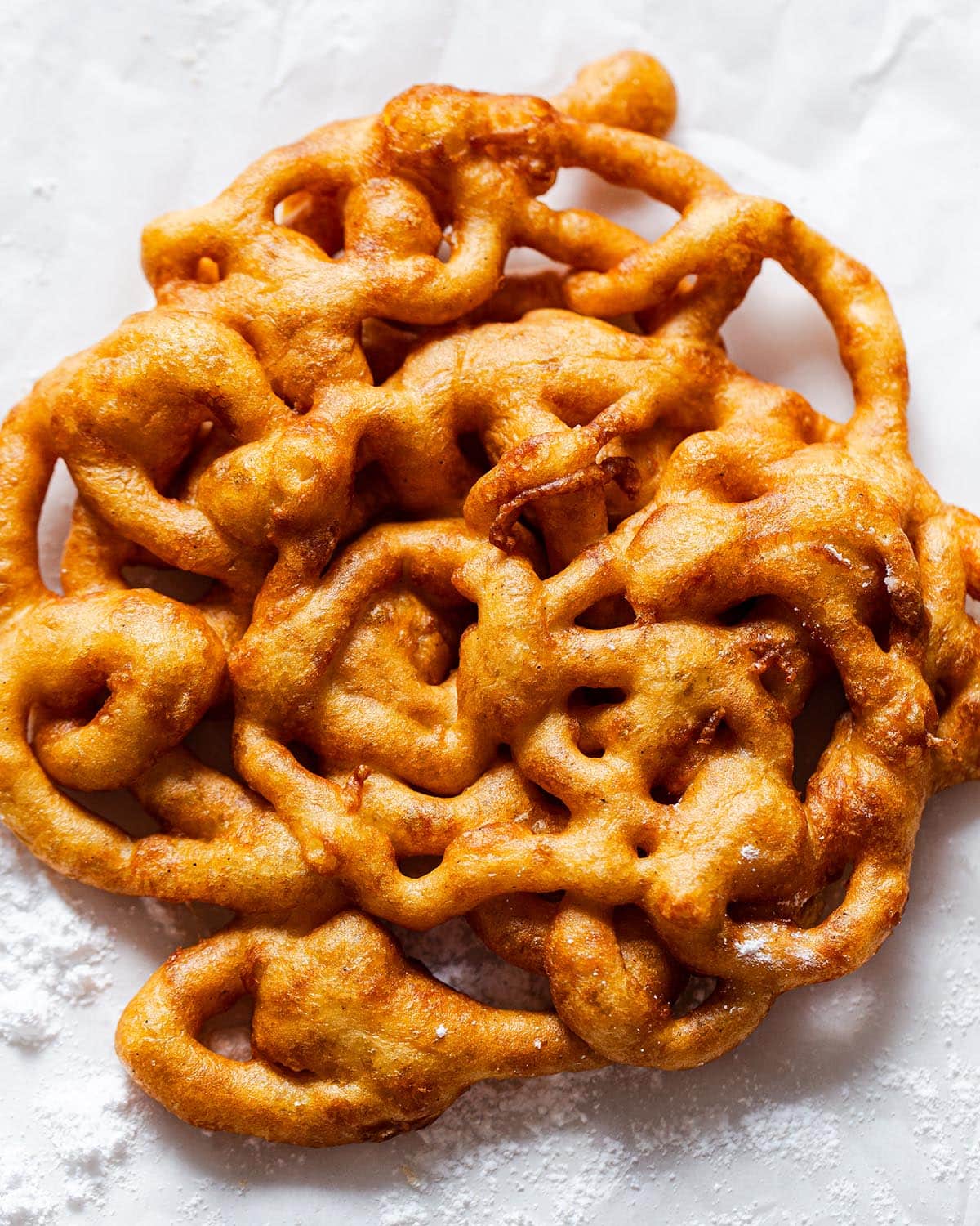 close up photo of gluten free funnel cake