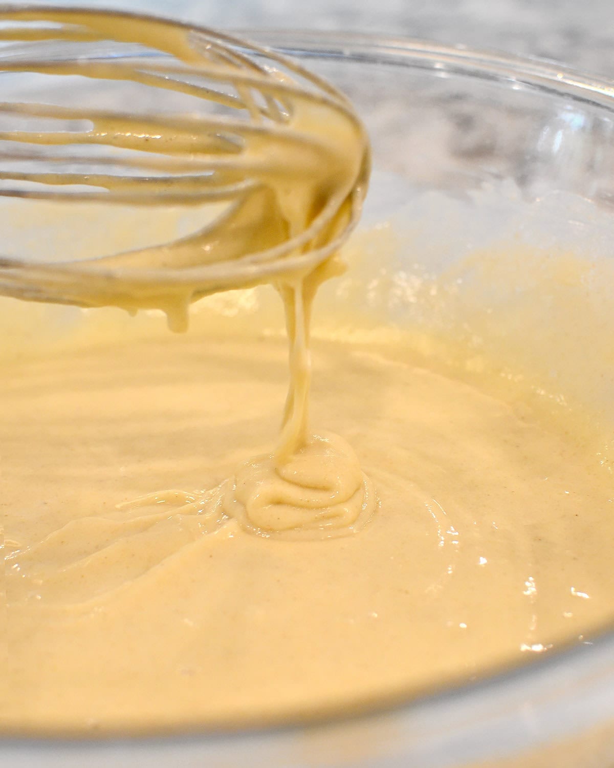 funnel cake batter in a bowl